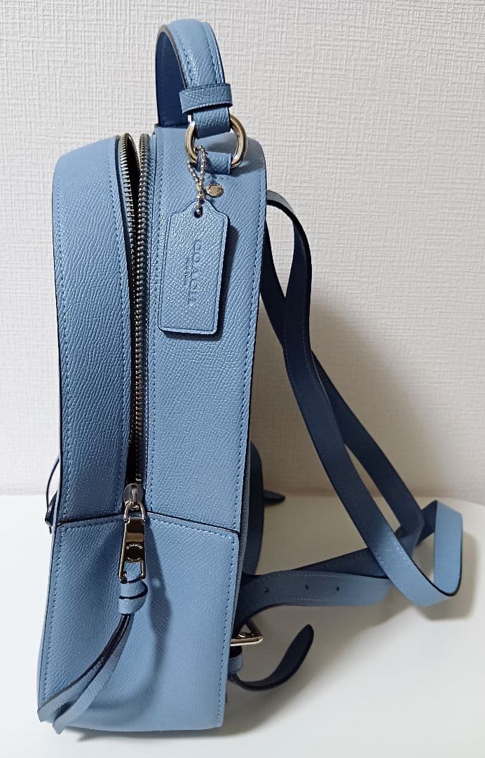COACH コーチ超美品ライトブルーレザー リュック