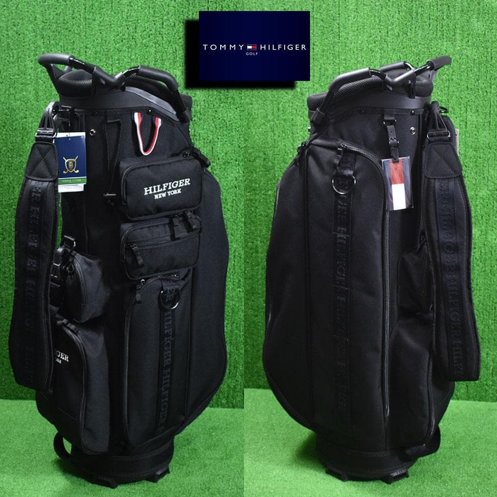 トミーヒルフィガー ゴルフ キャディバッグ 9型【ブラック】新品！