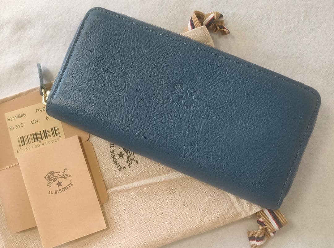 限定カラー】新品 イルビゾンテ ラウンドファスナー 長財布 ブルーデニム