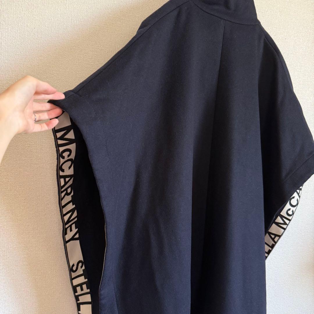 極美品☆ステラマッカートニー☆ロゴ入りポンチョ☆ウールお素材