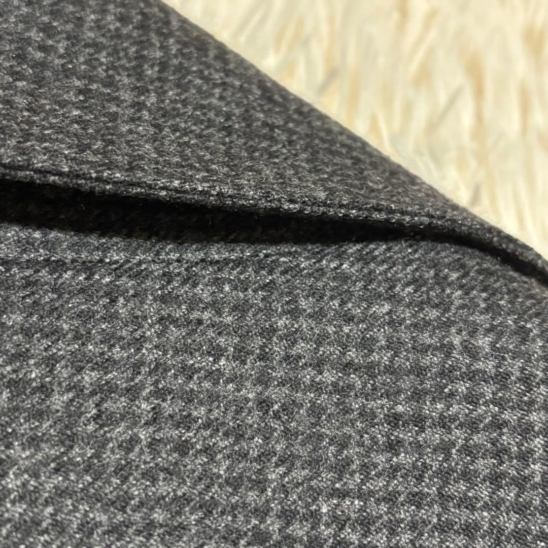 美品 マッキントッシュ ステンカラーコート 起毛ウール 千鳥格子 裏地モノグラム