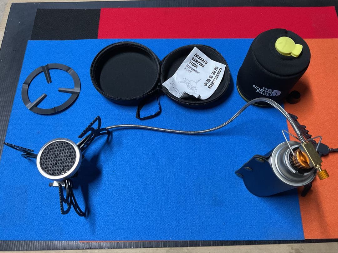 回転折りたたみ式・分離方式ガスストーブ遠赤外線コンロ新品未使用セット品