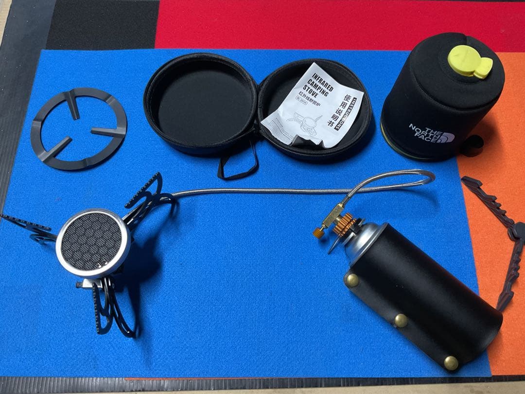 回転折りたたみ式・分離方式ガスストーブ遠赤外線コンロ新品未使用セット品