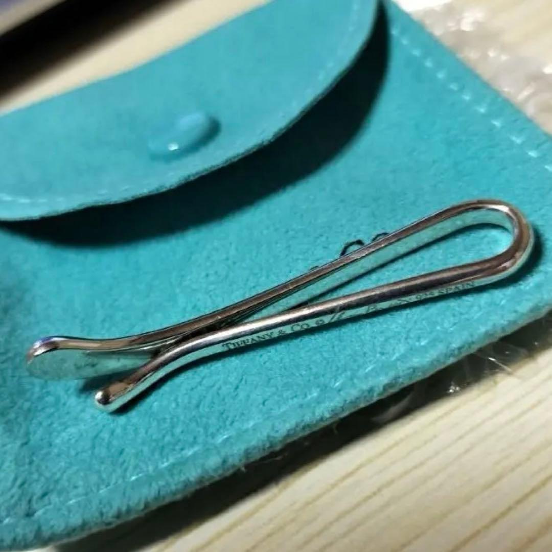 美品 ティファニー ティアドロップ ネクタイピン クリップ バー