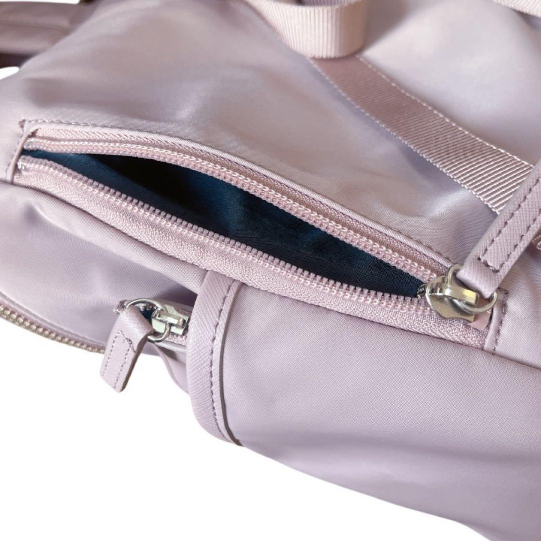 【未使用】アニエスベー バックパック リュック ラベンダー ポーチ付き