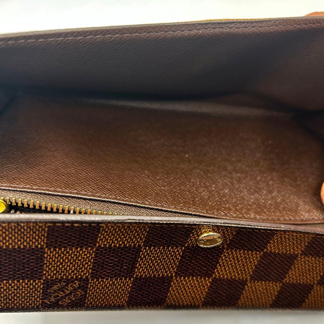 美品 LOUIS VUITTON ダミエ 長財布 折り財布 ブラウン