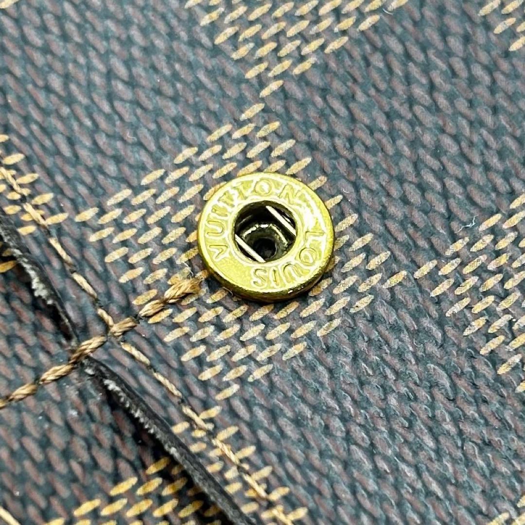 美品 LOUIS VUITTON ダミエ 長財布 折り財布 ブラウン