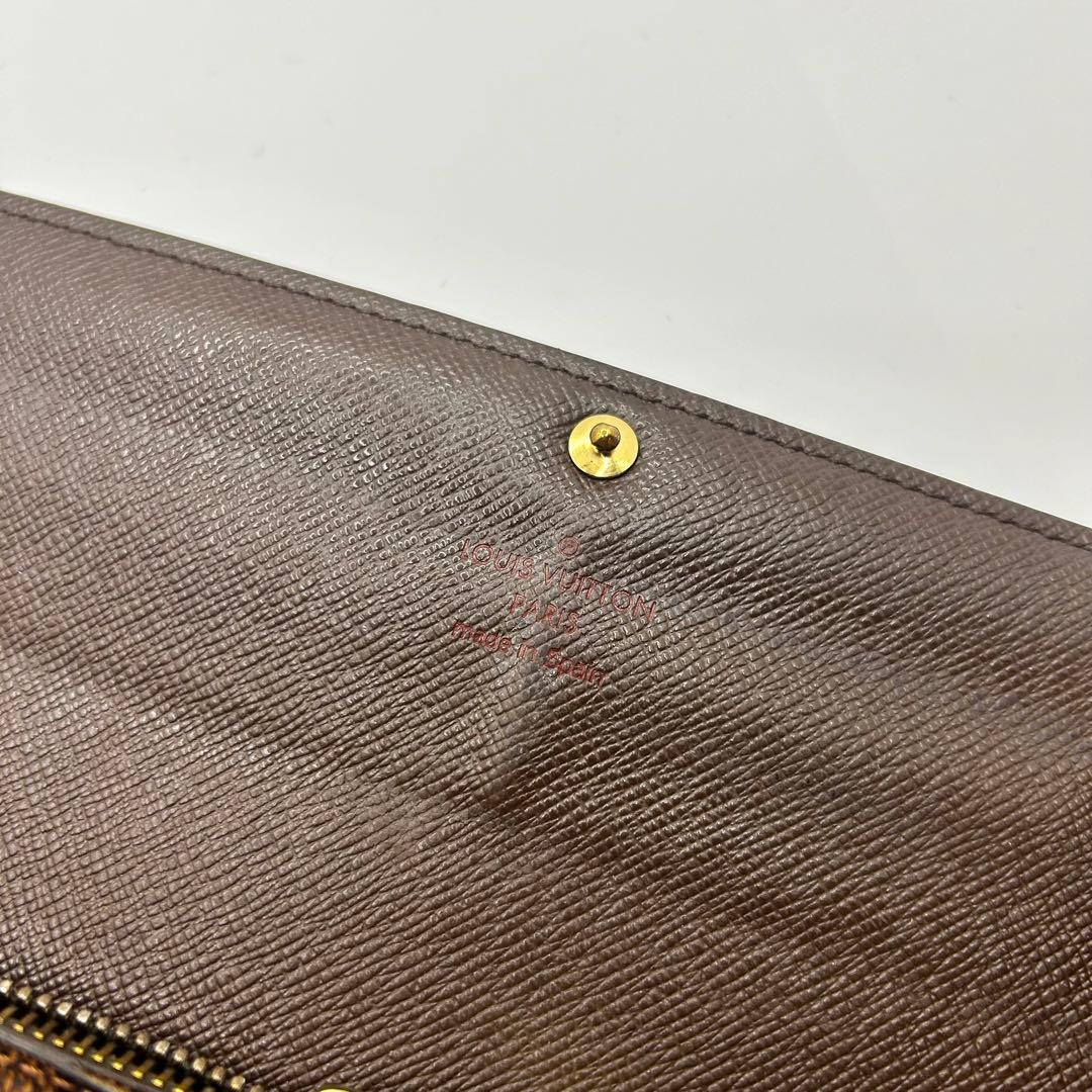 美品 LOUIS VUITTON ダミエ 長財布 折り財布 ブラウン
