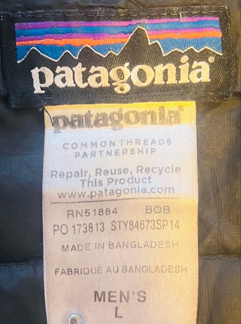 パタゴニア/ダウンセーター/サイズL/ブラック/中綿/2014年製/84673