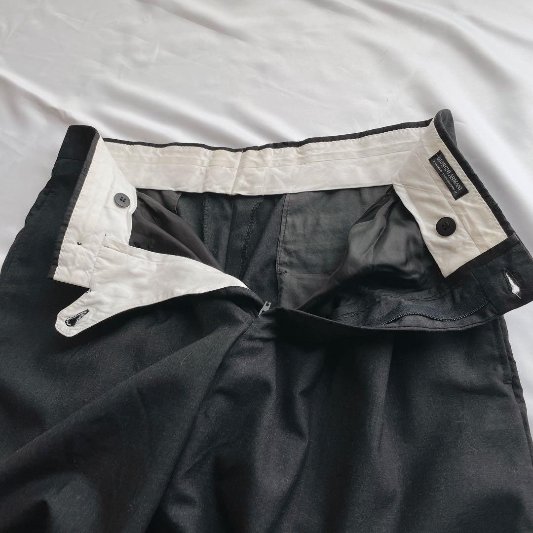 GIORGIO ARMANI 黒タグ 90s ヴィンテージ 高級タックスラックス