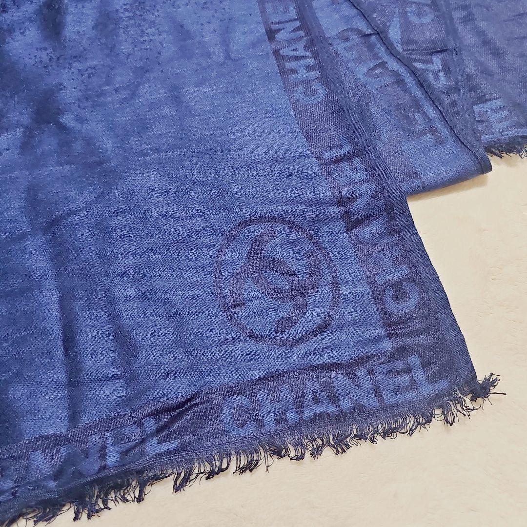 ✳️GMチー様専用 CHANEL ロゴ ココマーク 大判スカーフ ネイビー