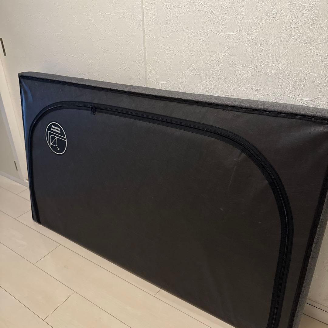 ZINUS 布張り ベッドフレーム セミダブル Platform グレー ジヌス