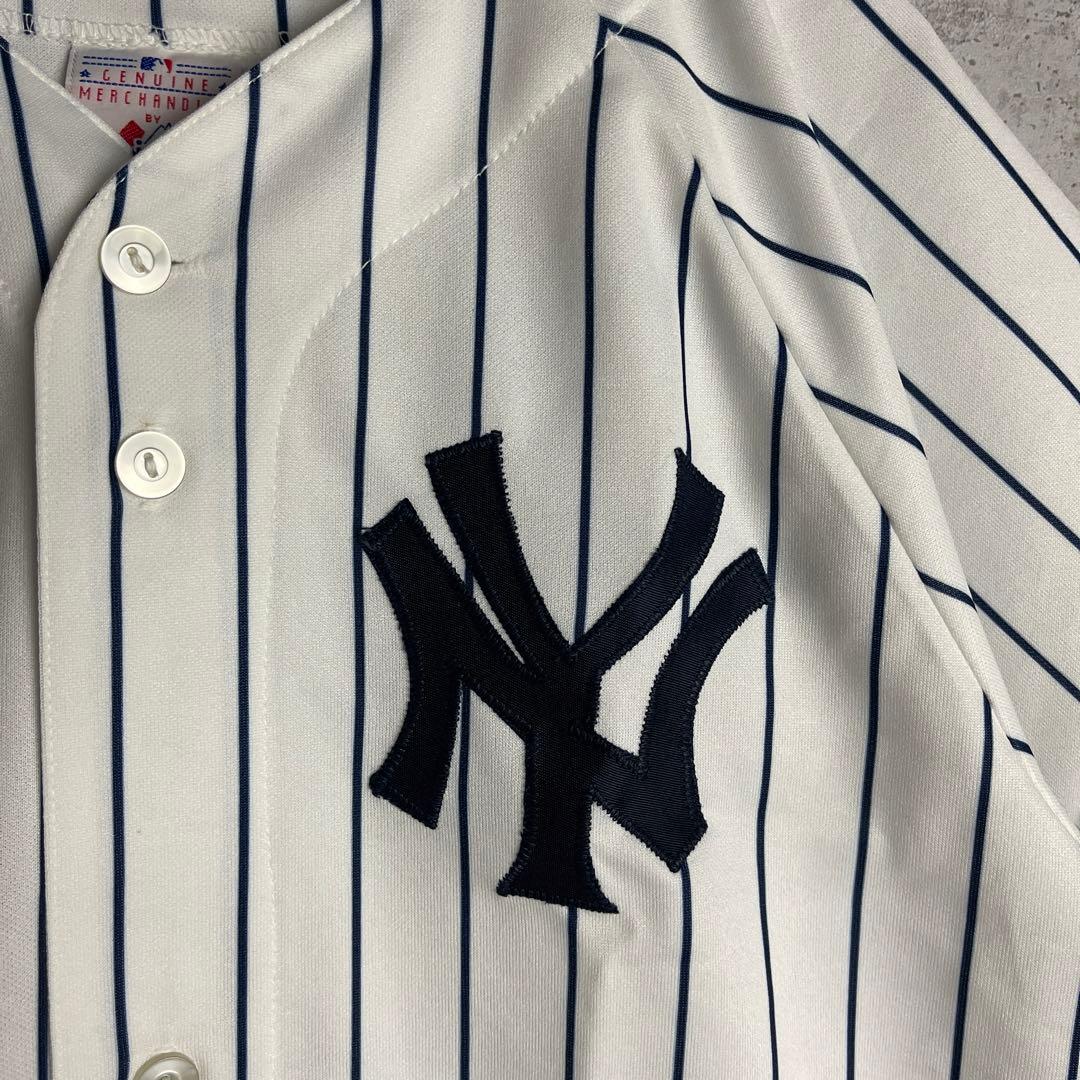 USA製 MLB Majestic ヤンキース ベースボールシャツ 松井秀喜