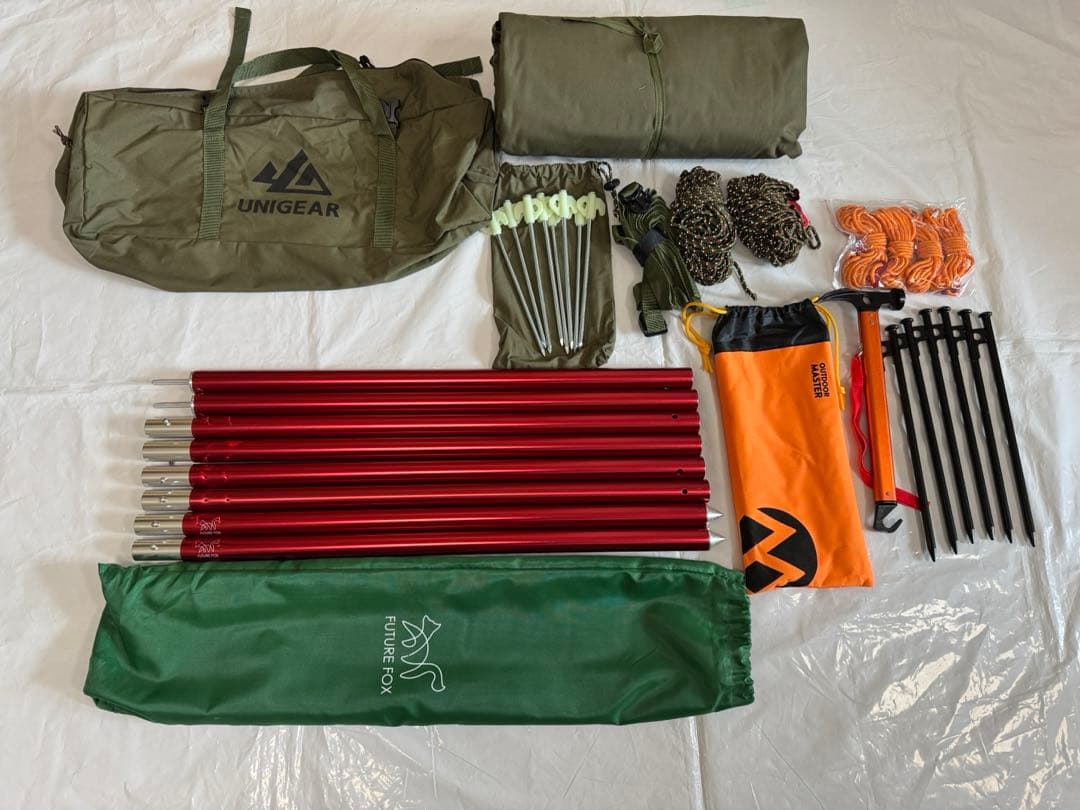 Unigear タープFUTURE FOX ポールハンマーセット新品　最終‼️