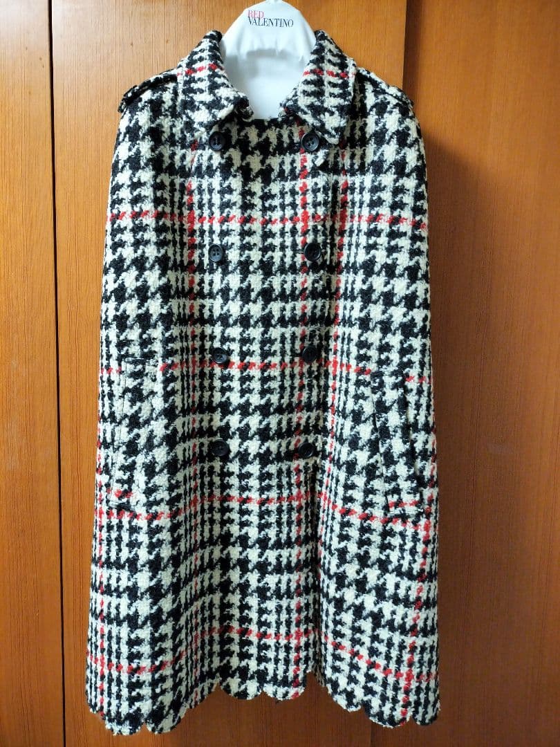 k*o様 RED VALENTINO チェック柄ポンチョ・ケープコート