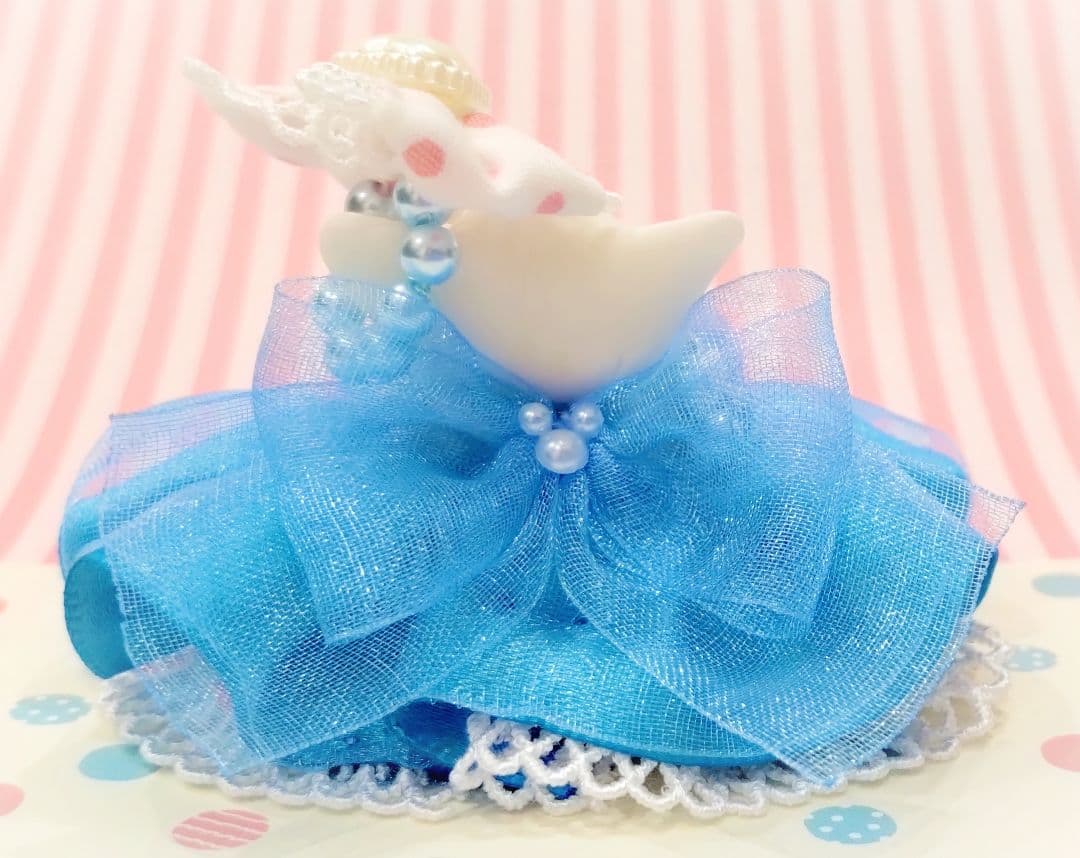 【アンティ】ドール　赤ちゃん　ドレス　服　水玉　ドット