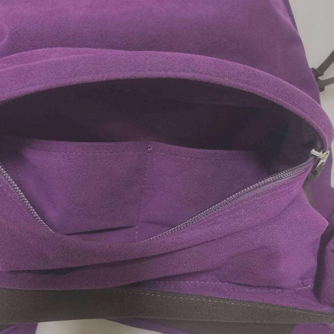 【zattu】マイクロファイバースエード デイパック パープル　超美品　男女ok