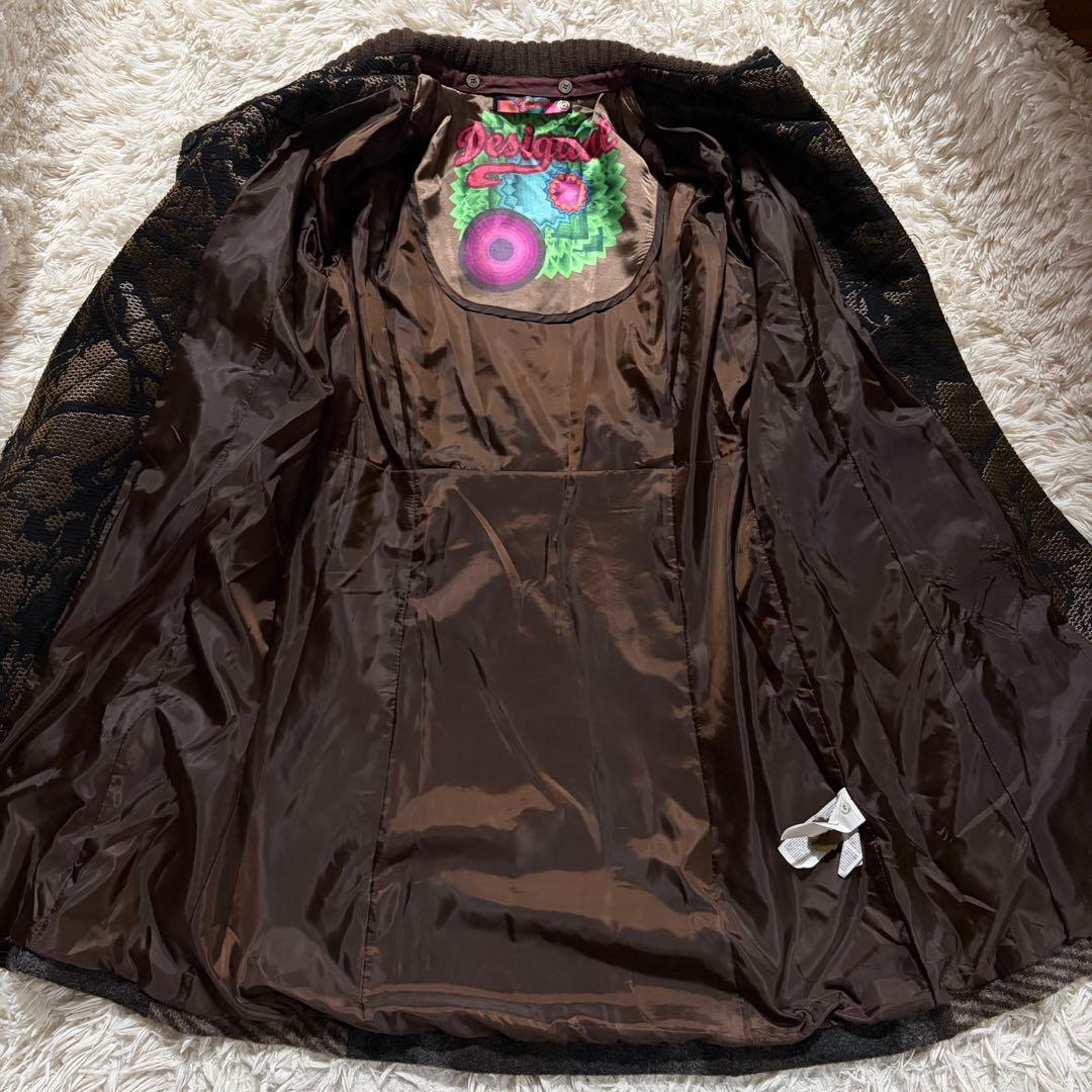 【パンチ ✨】Desigual クレイジーパターンコート パッチワーク