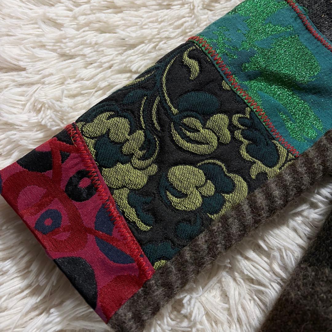 【パンチ ✨】Desigual クレイジーパターンコート パッチワーク