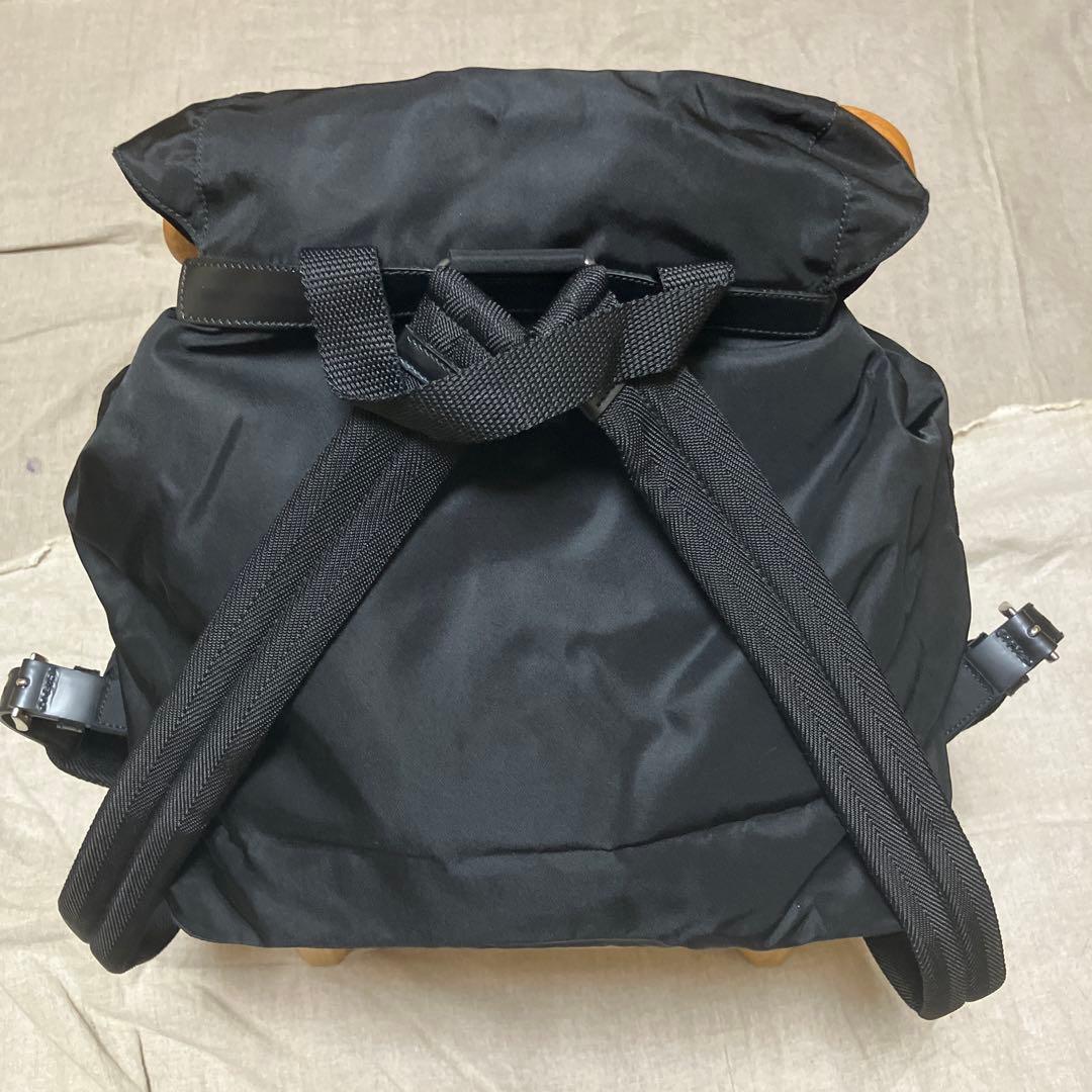 ✨PRADAプラダ三角プレートリュックサック ナイロンレザー（ブラック）