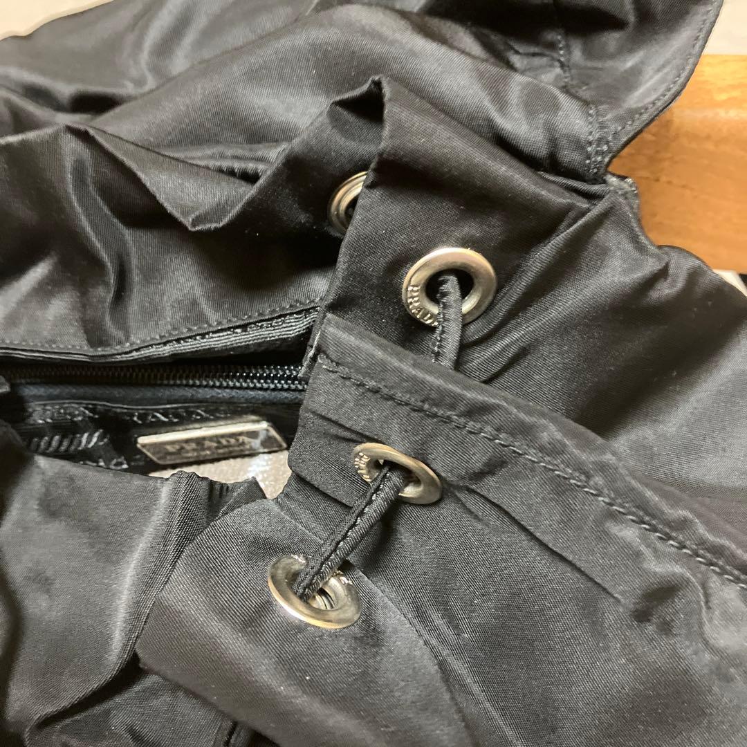 ✨PRADAプラダ三角プレートリュックサック ナイロンレザー（ブラック）