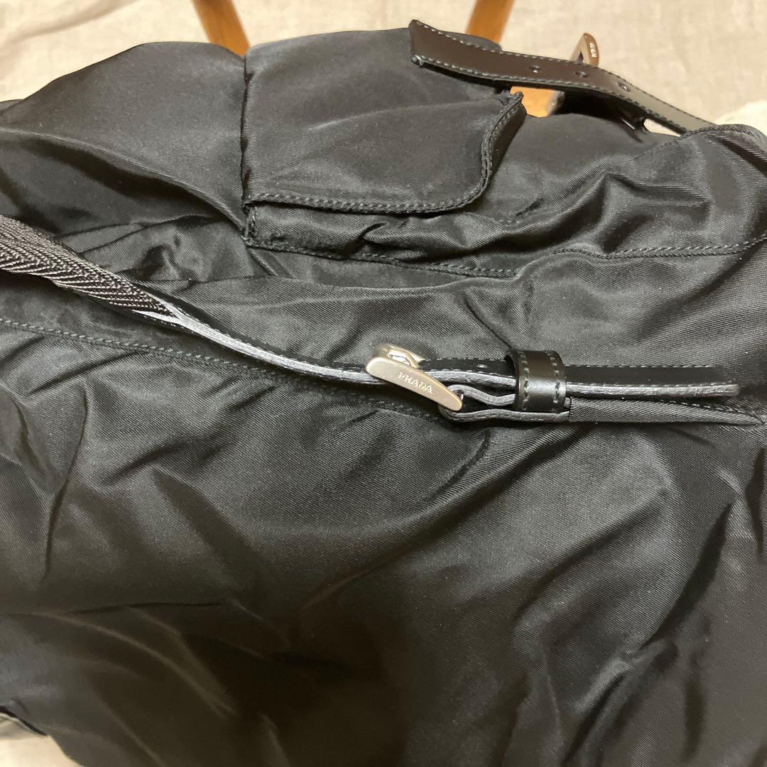 ✨PRADAプラダ三角プレートリュックサック ナイロンレザー（ブラック）