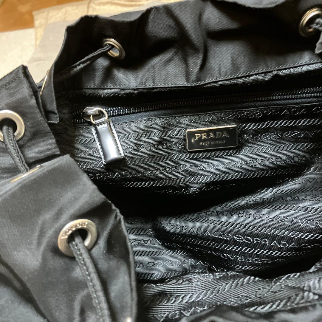 ✨PRADAプラダ三角プレートリュックサック ナイロンレザー（ブラック）