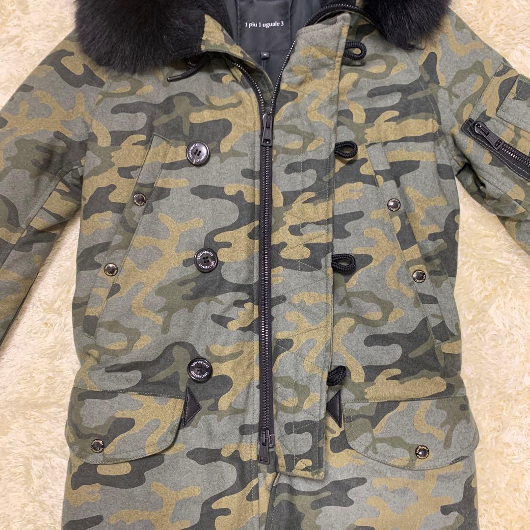 未使用】1piu1uguale3 モッズコート M カシミヤ 狐 迷彩 レザー - メルカリ
