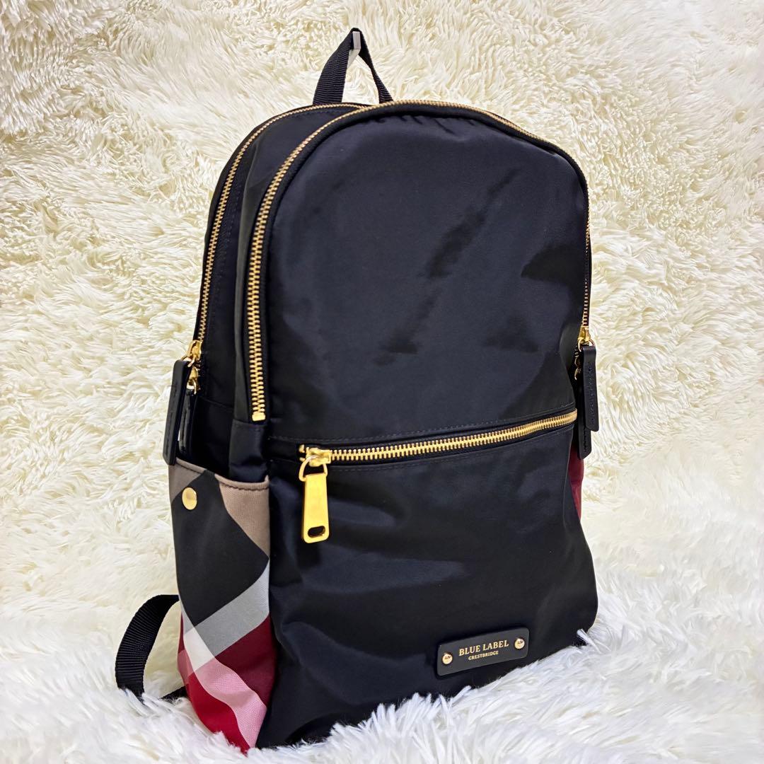 美品✨ ブルーレーベルクレストブリッジ ブラック バックパック リュック