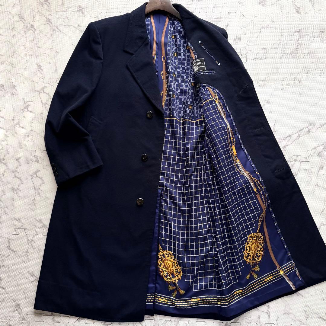美品✨CROMBIE カシミヤ100% チェスターコート 裏地総柄 高級仕立て