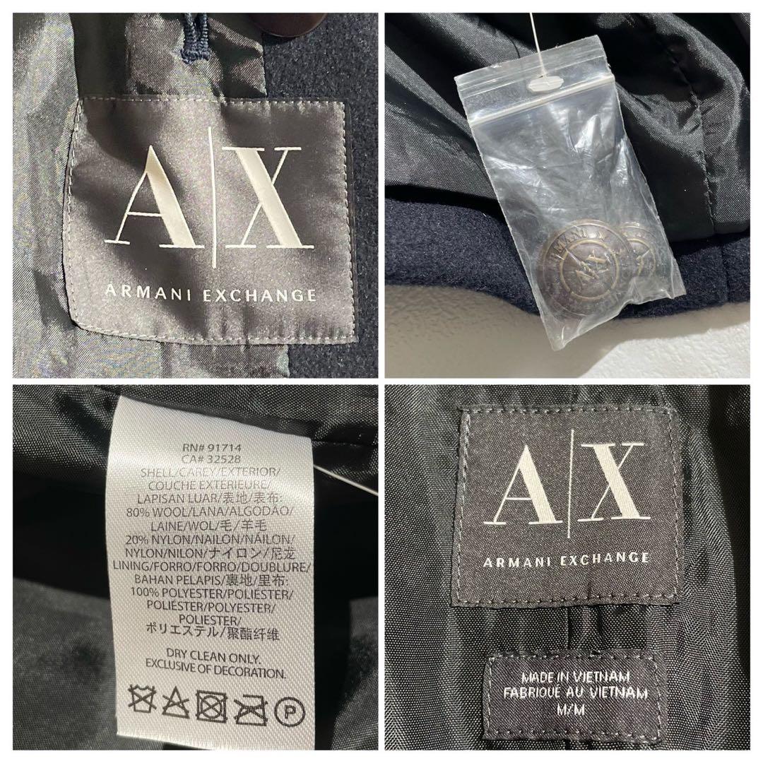 【極美品✨】アルマーニエクスチェンジ ナポレオン ダブルチェスターコート 紺 M