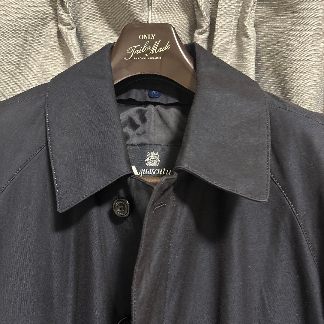 アクアスキュータム ステンカラーコート ライナー付 M