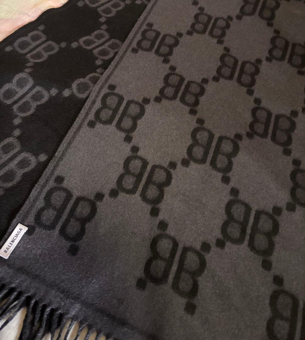 BALENCIAGA × GUCCI ザ ハッカープロジェクトBBロゴ マフラー