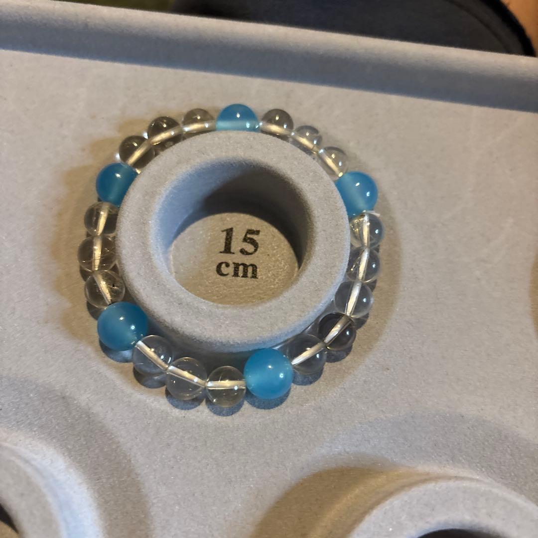 水晶と青瑪瑙のパワーストーン！綺麗！ズンとくる！