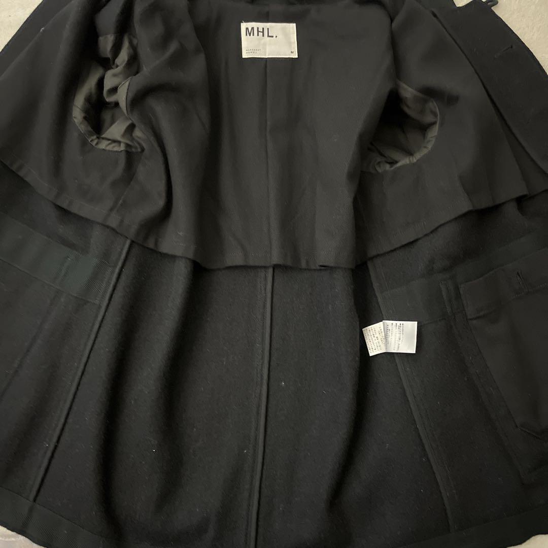 MHL. マーガレットハウエル フーデットコート ウールジャケット ネイビー