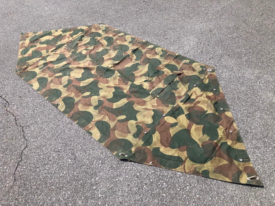 希少 ベルギー軍 ブラッシュストロークカモ パップテント 軍幕