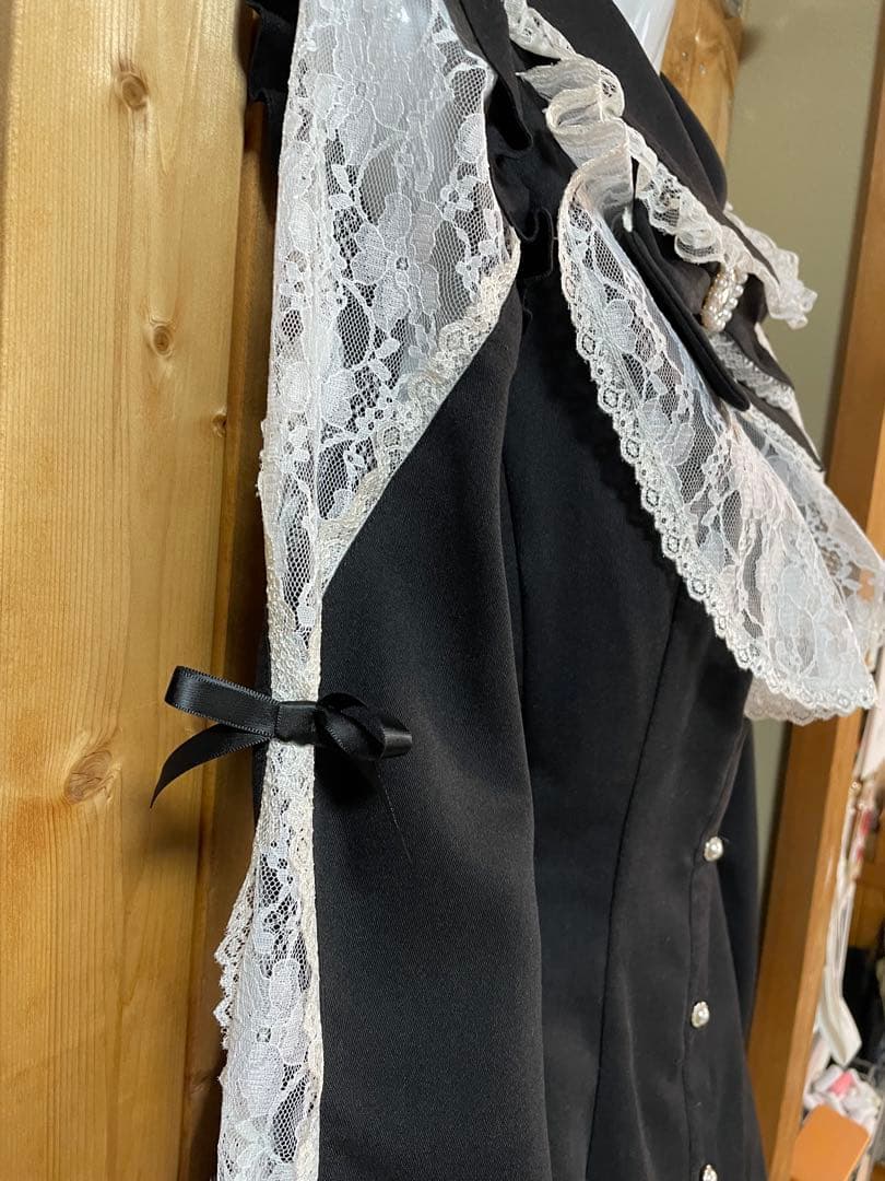 Secret Honey 袖レース切替ラッフルセットアップ　シーハニ　フリー