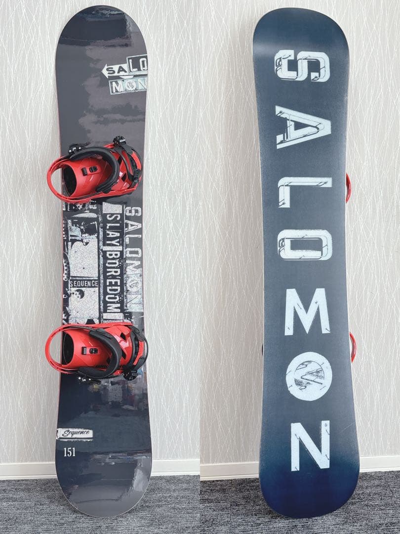 71美品❗️超豪華❗️サロモン メンズスノーボードセット★スノボ151cm+ビン付