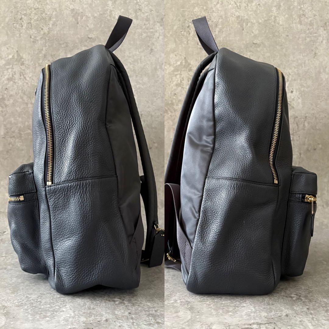 【yucco様】COACH リュック バックパック ペブルドレザー ネイビー