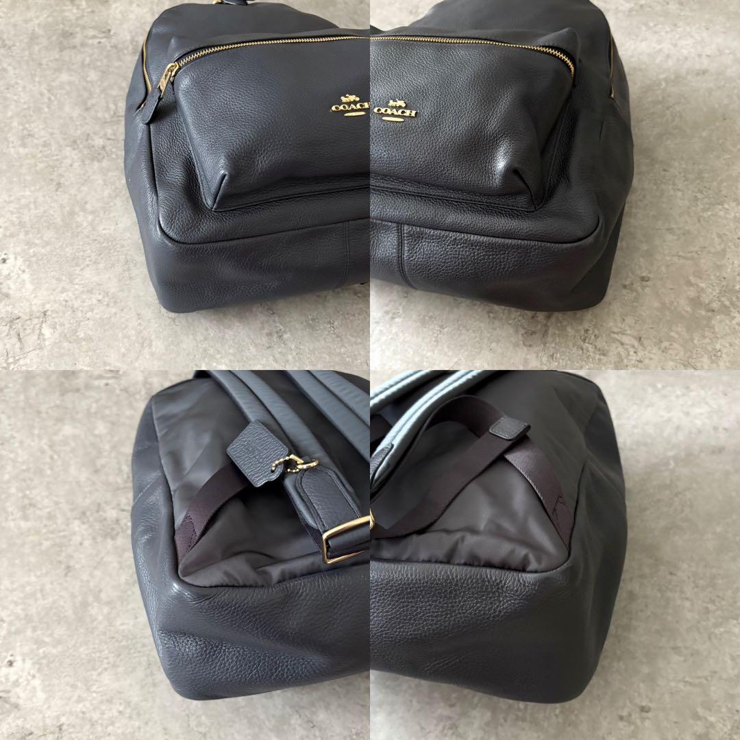 【yucco様】COACH リュック バックパック ペブルドレザー ネイビー