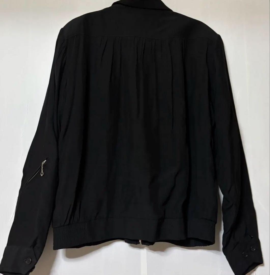 Dry Bones ギャバジャン Mサイズ　ブラックピンク　レーヨンジャケット