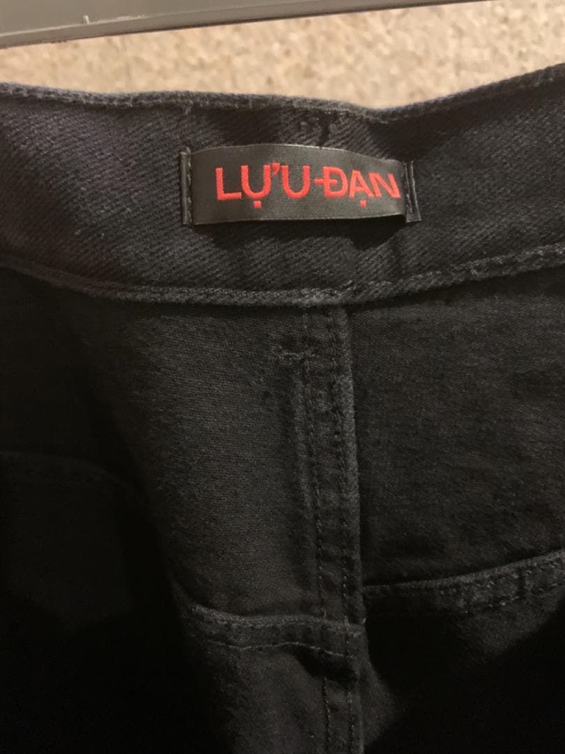 LU'U-DAN ブラック ワイドパンツ 32