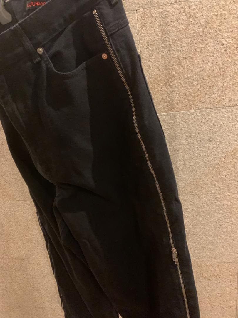 LU'U-DAN ブラック ワイドパンツ 32