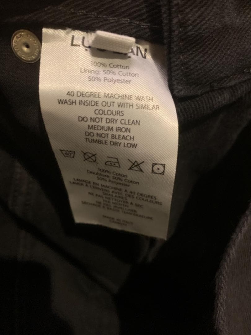 LU'U-DAN ブラック ワイドパンツ 32