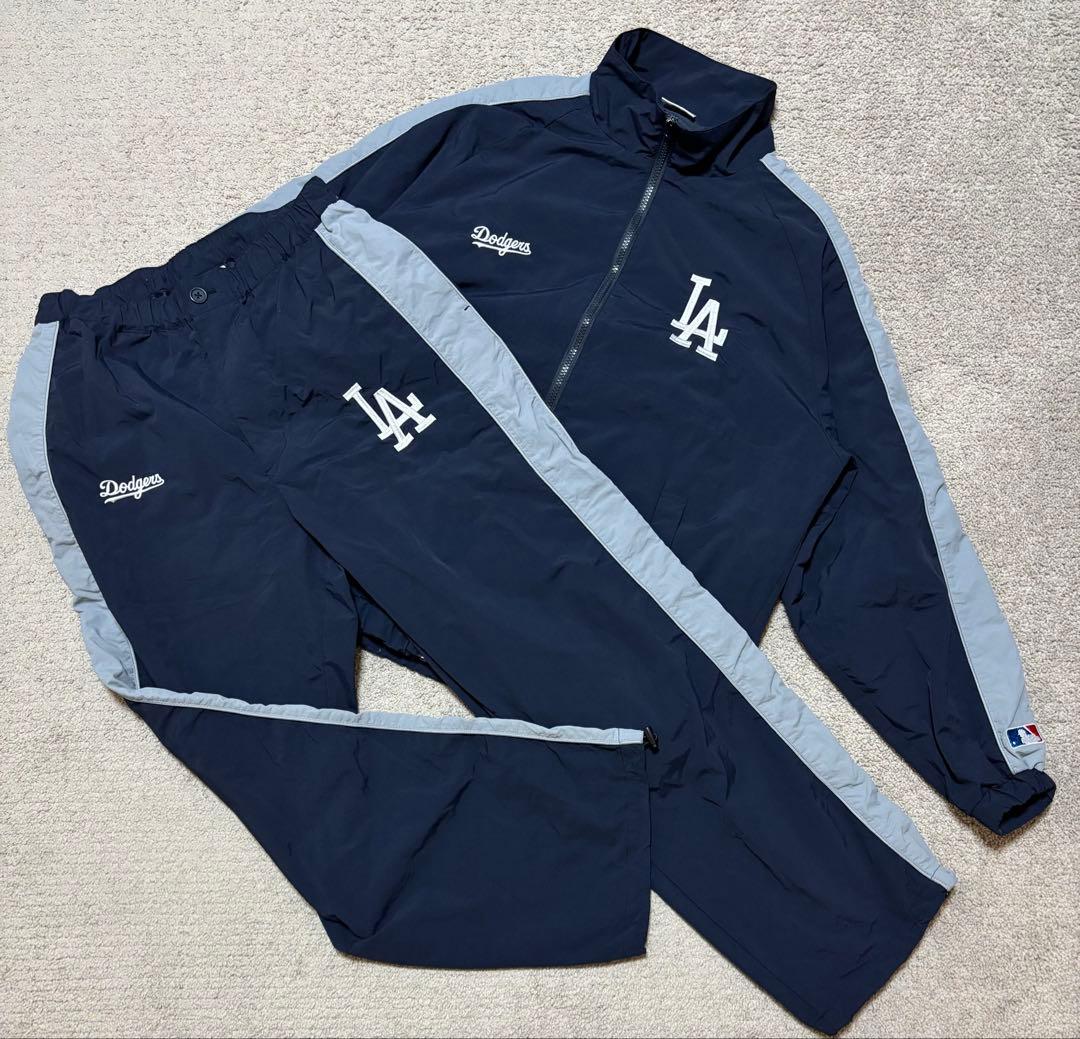 MLB ロサンゼルス ドジャース ナイロンジャケット セットアップ 上下