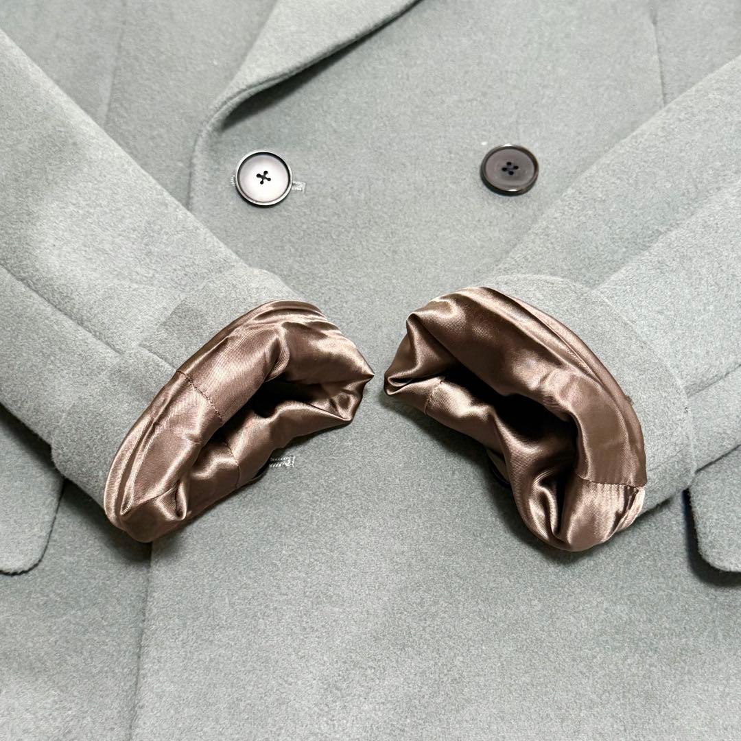 ✨極美品✨ポールスミス ダブルチェスター ウールコート モスブルー Lサイズ