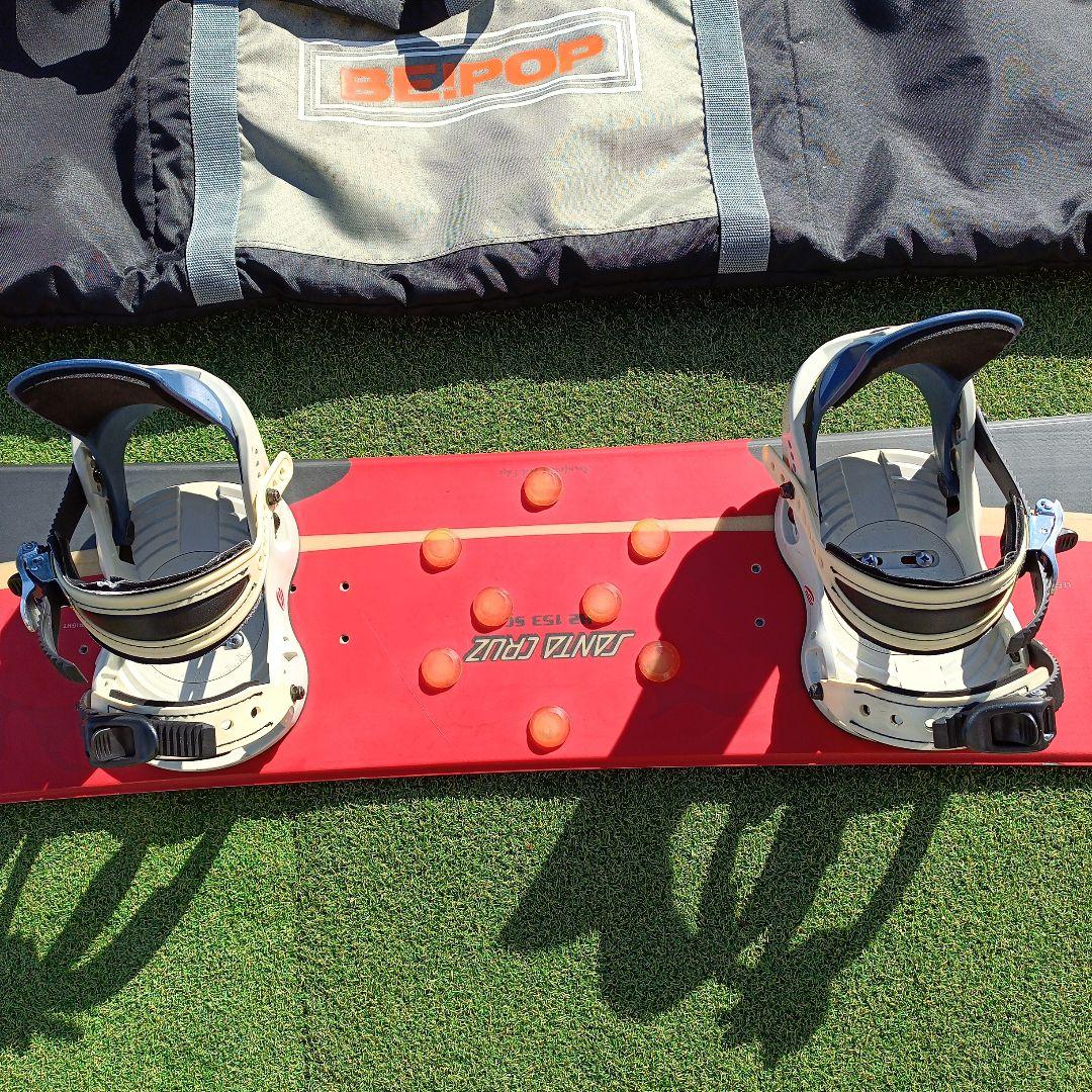 SANTA CRUZスノーボード ビンディングセットバッグ専用手袋付き153cm