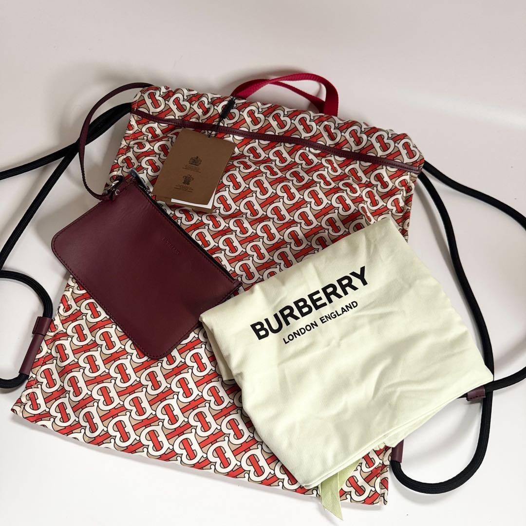バックパック TBモノグラム ナイロン BURBERRY トートバッグ 白