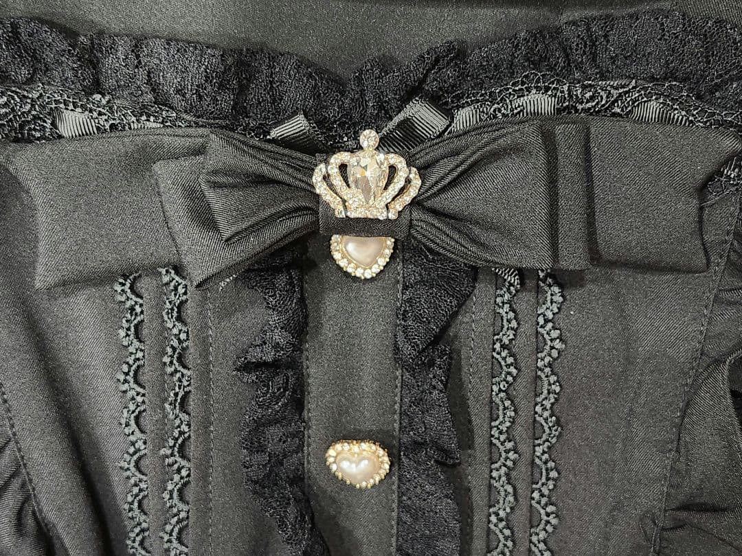 ティアラリボンティアードワンピース ブラック 黒 LIZLISA リズリサ