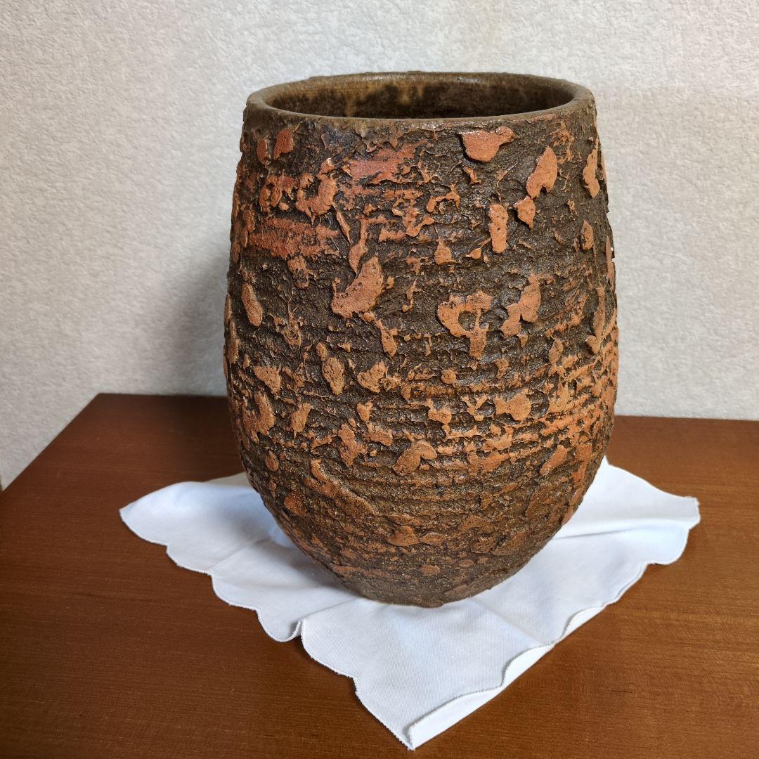 アジアン風花瓶 自然な質感そごう百貨店購入高さ25㌢